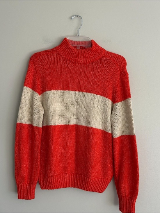 aerie Sweaters - aerie Red and Cream Striped Turtleneck Sweater Size XS